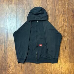 Dickies Mens Y2K Midweight Fleece Full Zip Work Wear Hoodie Size 2XL